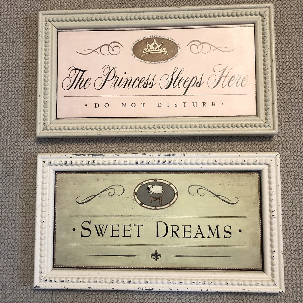 Framed set of art for kid's bedroom